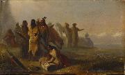 Alfred Jacob Miller Scene of Trappers and Indians oil painting on canvas